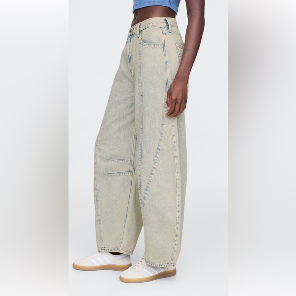 GAP Horseshoe High Rise NWOT Women's Light Stone Wash Jeans 8S 29